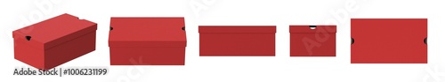 Foto red shoe box isolated