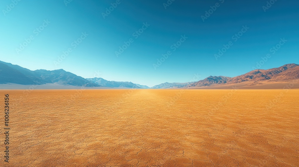 Fototapeta premium Desert Landscape Under a Blue Sky