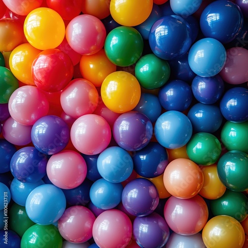 Colorful Play Balls in a Pile