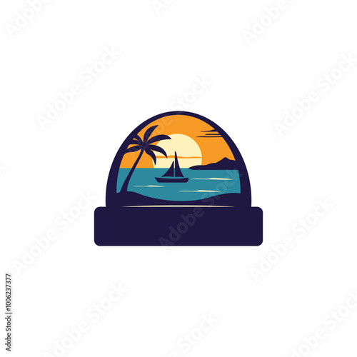 Logo of a boat. 