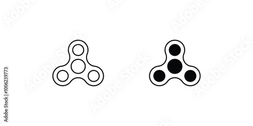 spinner set icon with white background vector stock illustration