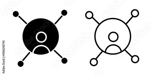 Social media icon on white background