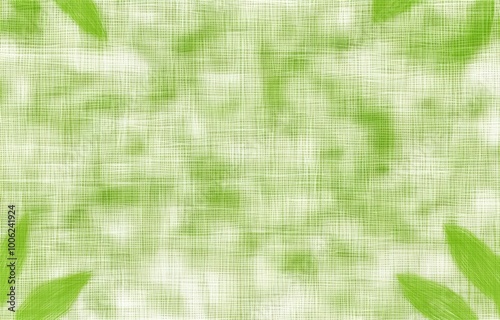 Green organic wallpaper with realistic scratches and rips. Seamless pattern.