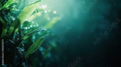 kelp subgroup of seaweed algae in ocean photo