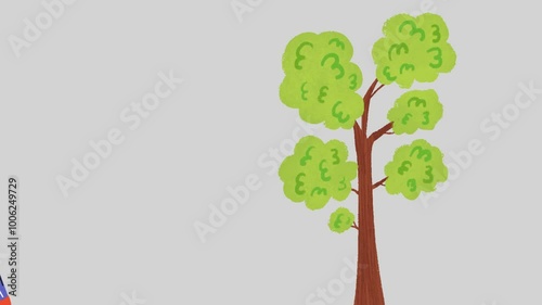 Advocacy animation Walking with a Megaphone to Save the Earth from pollution
