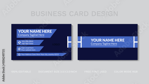 modern business card -creative and Clean business card template. Luxury business card design template. Clean professional business, visiting, card template.