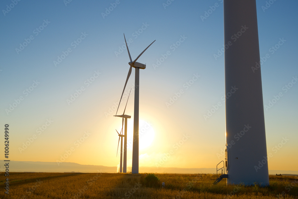 Obraz premium Wind turbine generators for renewable electricity production