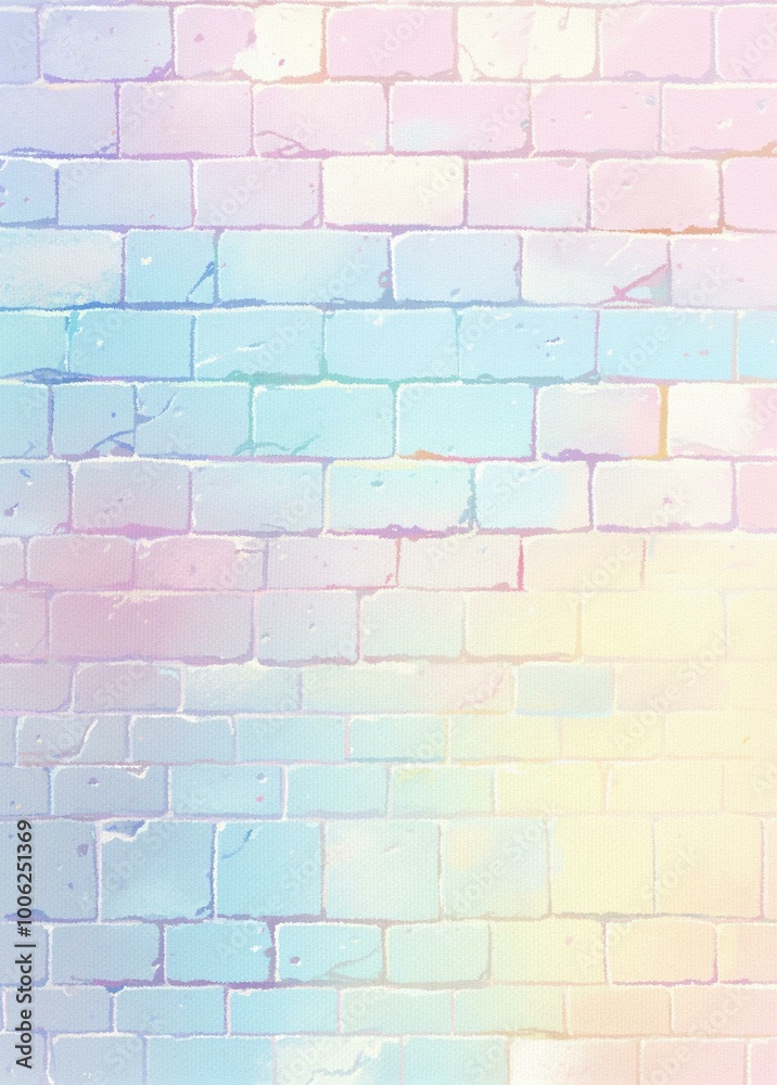 Pastel Rainbow Brick Wall Background Pastel Rainbow Brick Wall Background