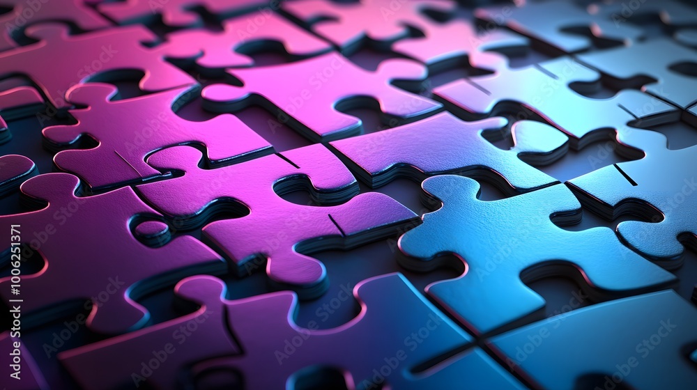 jigsaw puzzle. 3d busines illustration concept. jigsaw puzzle. 3d busines illustration concept.