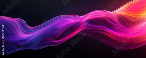 Wallpaper Mural Abstract vibrant color gradient wave flowing on black background Torontodigital.ca