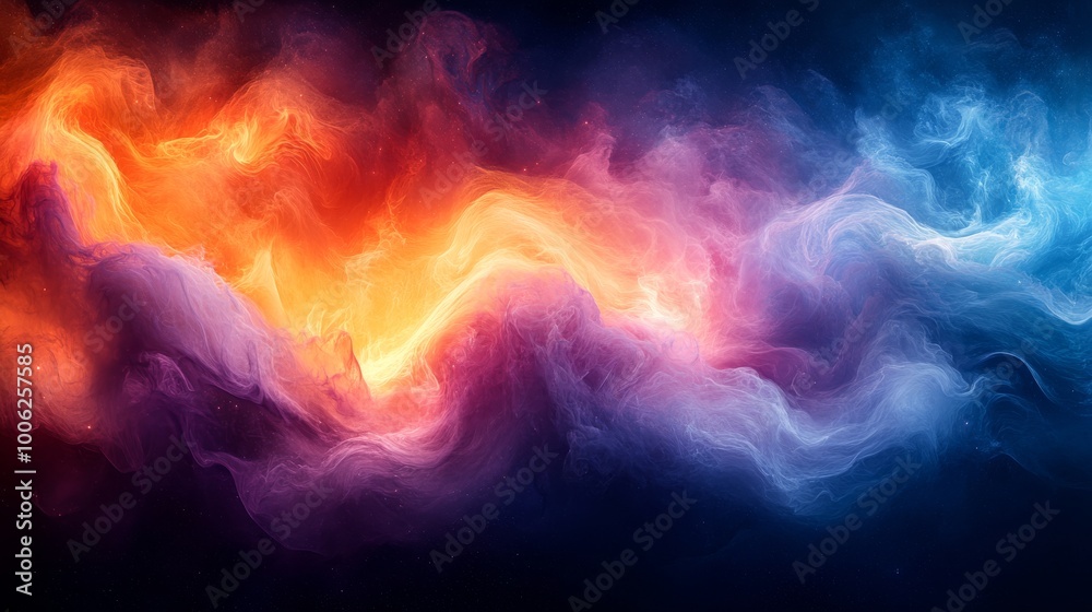 Fototapeta premium Abstract cosmic energy background displaying vibrant colors