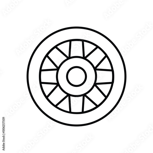 Wagon Wheel vector icon