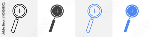 zoom in icon vector set use for web
