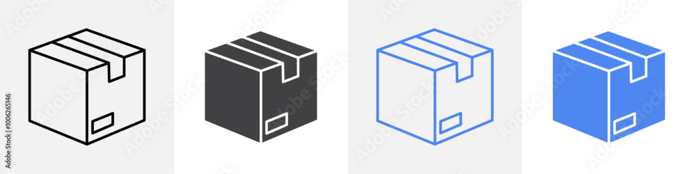 box icon vector set use for web box icon vector set use for web