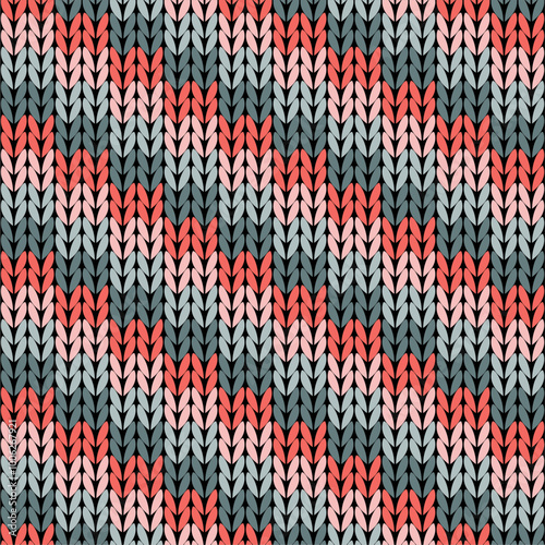 Knitted background pattern wallpaper knitting decorative print handmade textile knitting handiwork