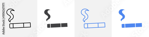 cigarette icon vector set use for web