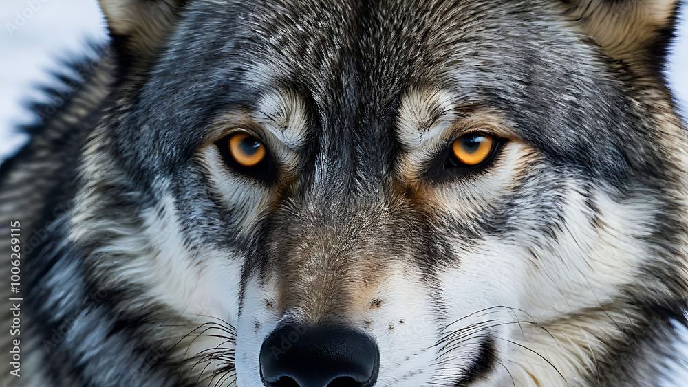 Fototapeta premium wolf in the sky