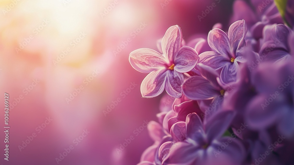 Beautiful Purple Flower Blooms in Soft Light Beautiful Purple Flower Blooms in Soft Light