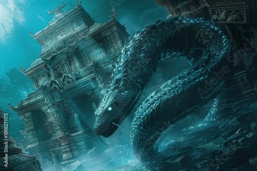naga dragon under the sea