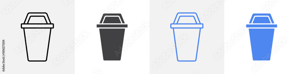 dust bin icon vector set use for web dust bin icon vector set use for web