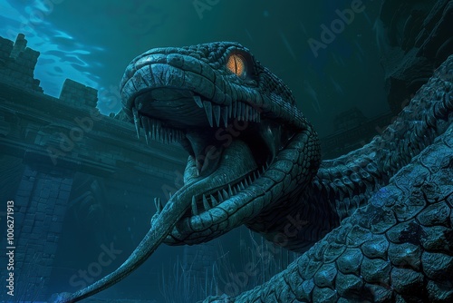 naga dragon under the sea