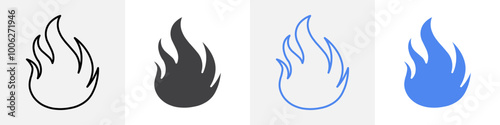 fire icon vector set use for web