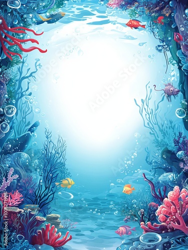 Underwater concept invitation template