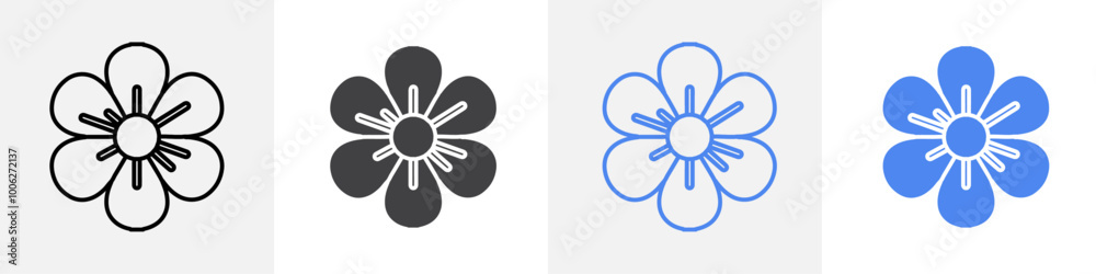 flower icon vector set use for web flower icon vector set use for web