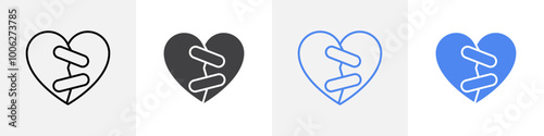 HEART FIX ICON vector set use for web