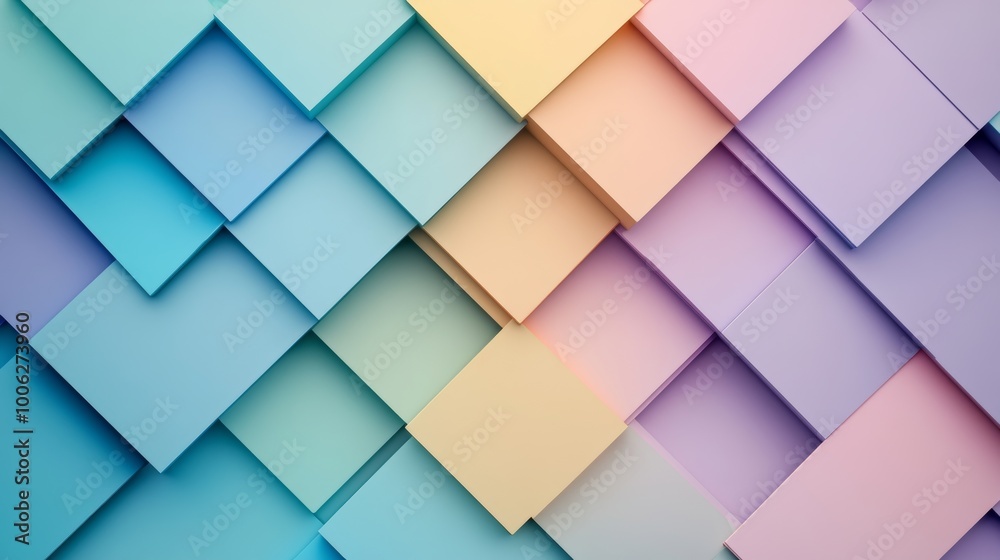 Colorful Glass Panels Arranged in an Abstract Composition Against a White Background Colorful Glass Panels Arranged in an Abstract Composition Against a White Background