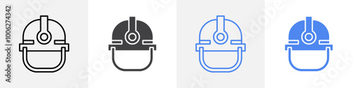 helmet icon vector set use for web