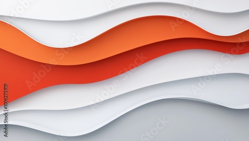 Abstract Wavy Shapes with Gradient Colors on a Grey Background