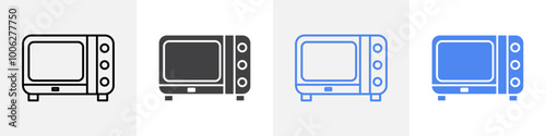 microwave icon vector set use for web