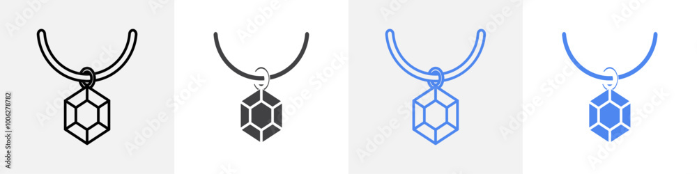 necklace icon vector set use for web necklace icon vector set use for web