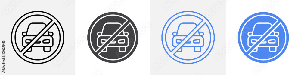 no parking icon vector set use for web no parking icon vector set use for web