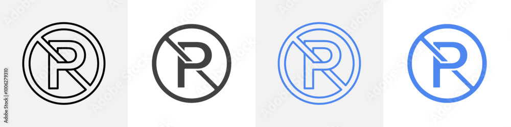 no parking icon vector set use for web no parking icon vector set use for web