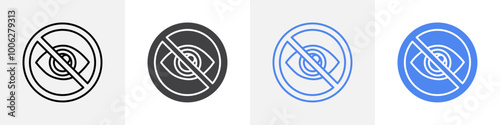 no sight icon vector set use for web