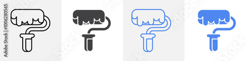paint roller icon vector set use for web