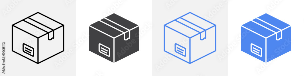parcel icon vector set use for web parcel icon vector set use for web