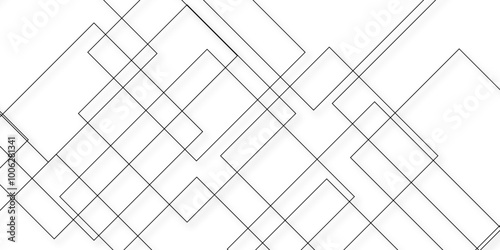 Abstract industrial Design random lines black on white background.Geometric seamless minimalist pattern with straight lines design.luxury black geometric random chaotic lines.squares and triangle line