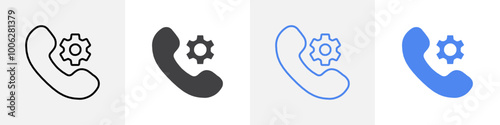 phone setting icon vector set use for web