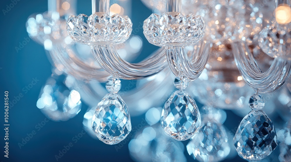 Closeup Crystal Chandelier Detail Closeup Crystal Chandelier Detail