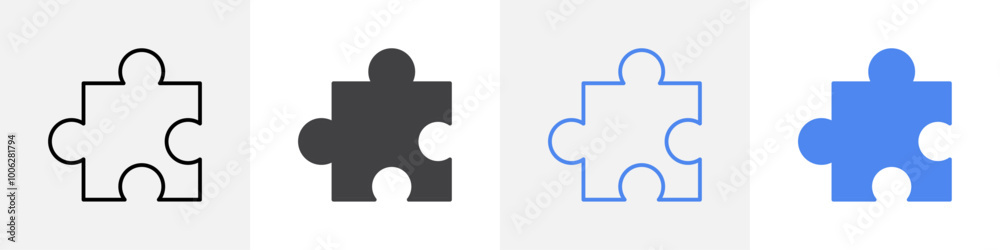 puzzle icon vector set use for web puzzle icon vector set use for web