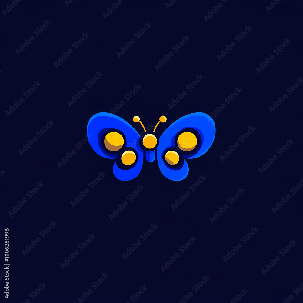Obraz premium Flat Modern Butterfly Logo – Vector Icon Illustration