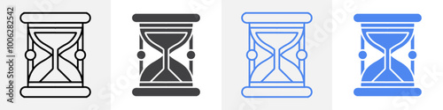 sand clock icon vector set use for web