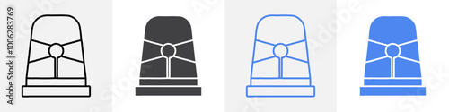 siren icon vector set use for web