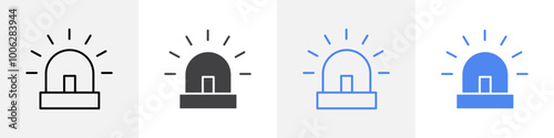 siren icon vector set use for web