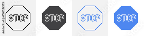 stop icon vector set use for web