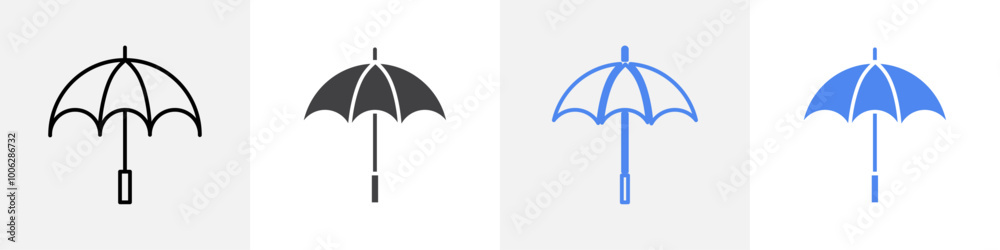 umbrella icon vector set use for web umbrella icon vector set use for web
