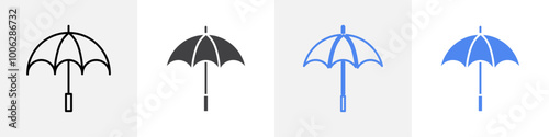 umbrella icon vector set use for web